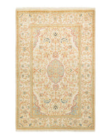 One-of-a-Kind Imported Hand-knotted Area Rug  - Ivory, 4' 2" x 6' 2" - Modern Rug Importers