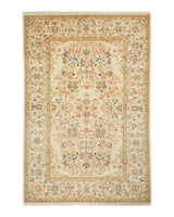 One-of-a-Kind Imported Hand-knotted Area Rug  - Ivory, 4' 2" x 6' 3" - Modern Rug Importers