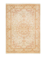 One-of-a-Kind Imported Hand-knotted Area Rug  - Ivory, 4' 5" x 6' 3" - Modern Rug Importers