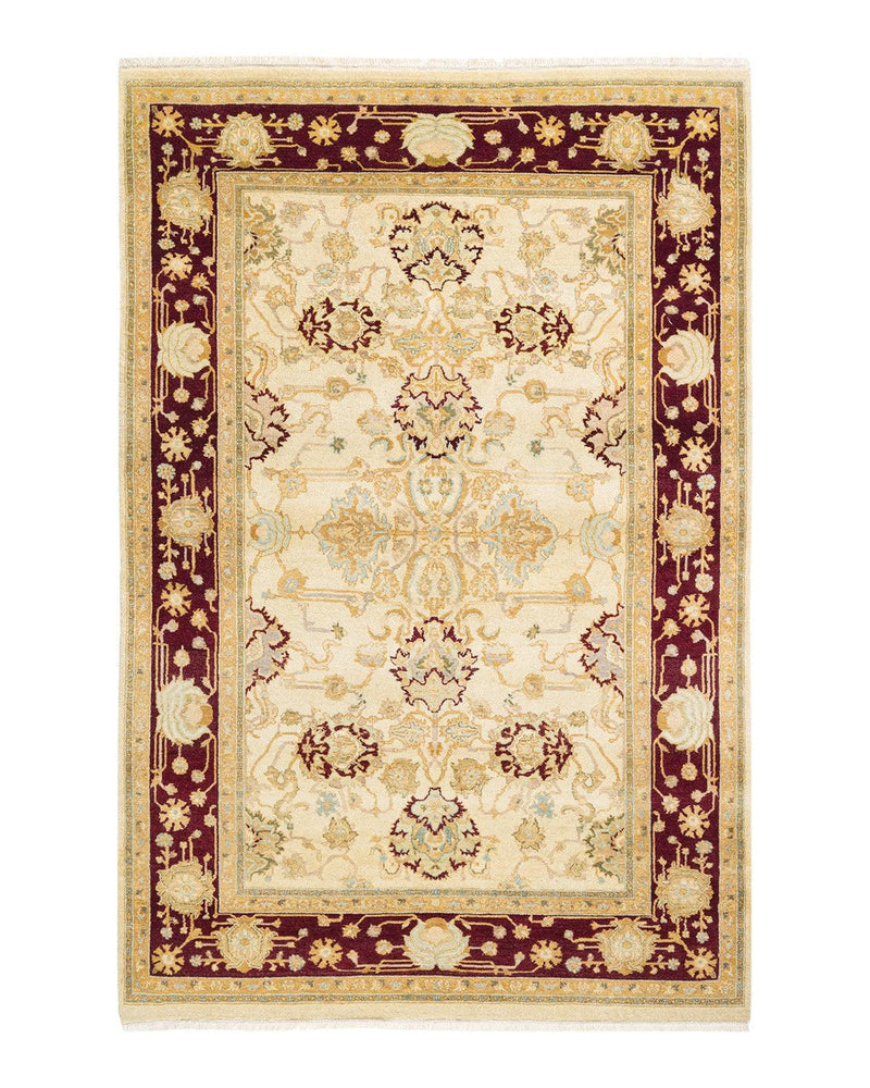 One-of-a-Kind Imported Hand-knotted Area Rug  - Ivory, 4' 7" x 6' 10" - Modern Rug Importers