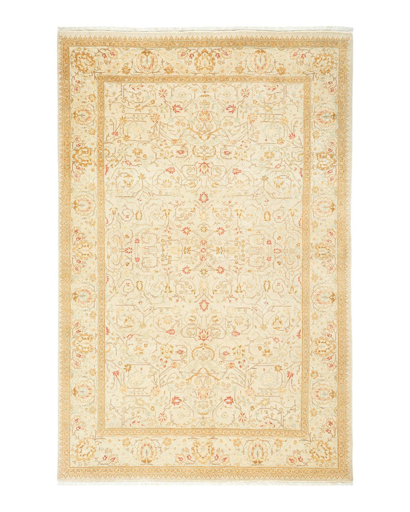 One-of-a-Kind Imported Hand-knotted Area Rug  - Ivory, 5' 2" x 7' 9" - Modern Rug Importers