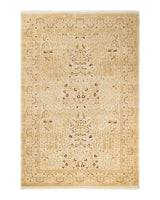 One-of-a-Kind Imported Hand-Knotted Area Rug  - Ivory, 6' 0" x 8' 9" - Modern Rug Importers