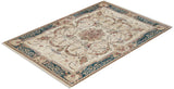 One-of-a-Kind Imported Hand-Knotted Area Rug  - Ivory, 6' 0" x 8' 9" - Modern Rug Importers