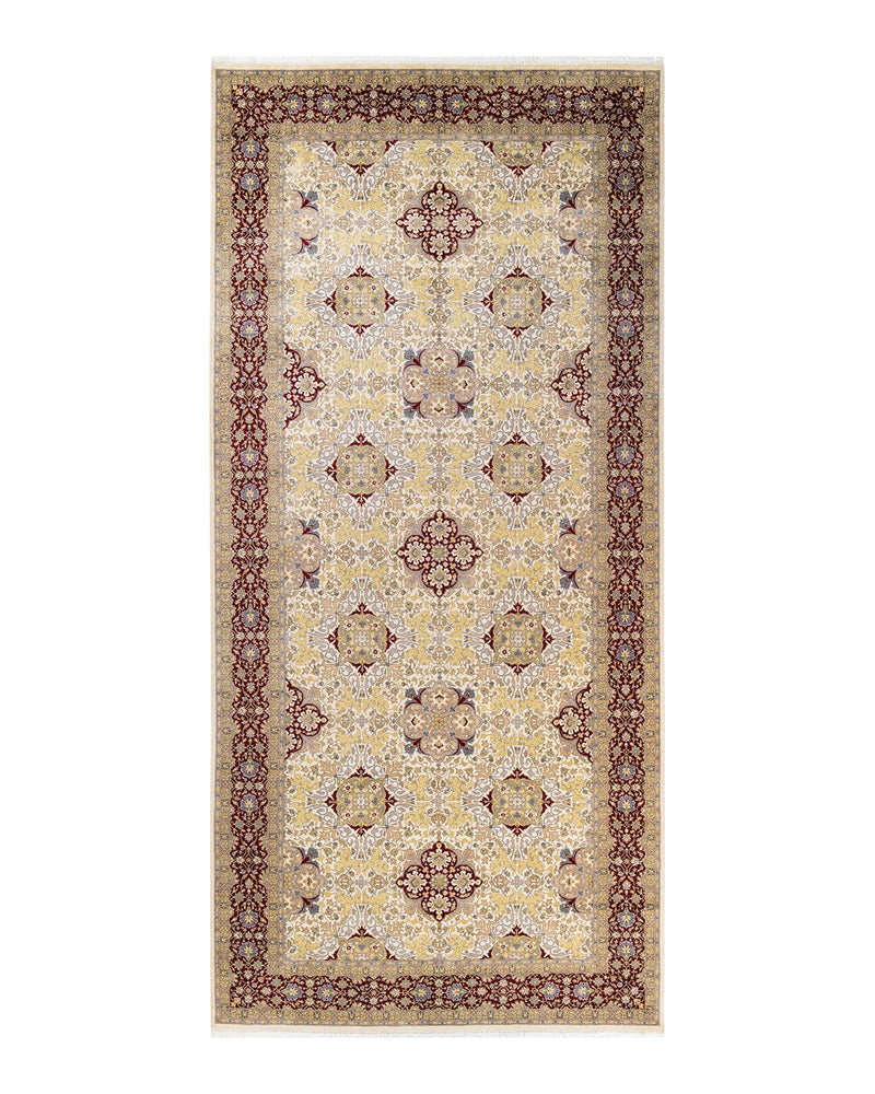 One-of-a-Kind Imported Hand-knotted Area Rug  - Ivory, 6' 1" x 13' 1" - Modern Rug Importers