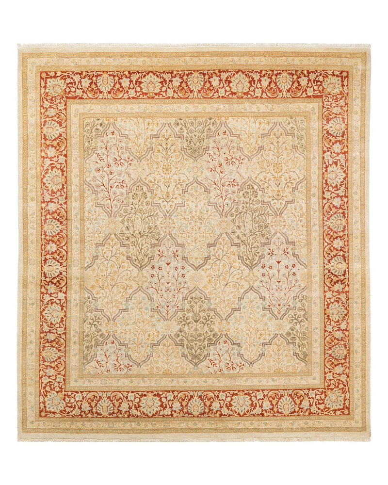 One-of-a-Kind Imported Hand-knotted Area Rug  - Ivory, 6' 1" x 6' 8" - Modern Rug Importers