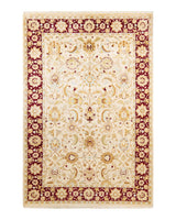 One-of-a-Kind Imported Hand-Knotted Area Rug  - Ivory, 6' 1" x 8' 10" - Modern Rug Importers