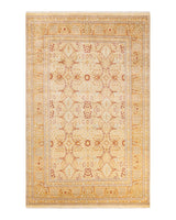 One-of-a-Kind Imported Hand-knotted Area Rug  - Ivory, 6' 1" x 9' 5" - Modern Rug Importers
