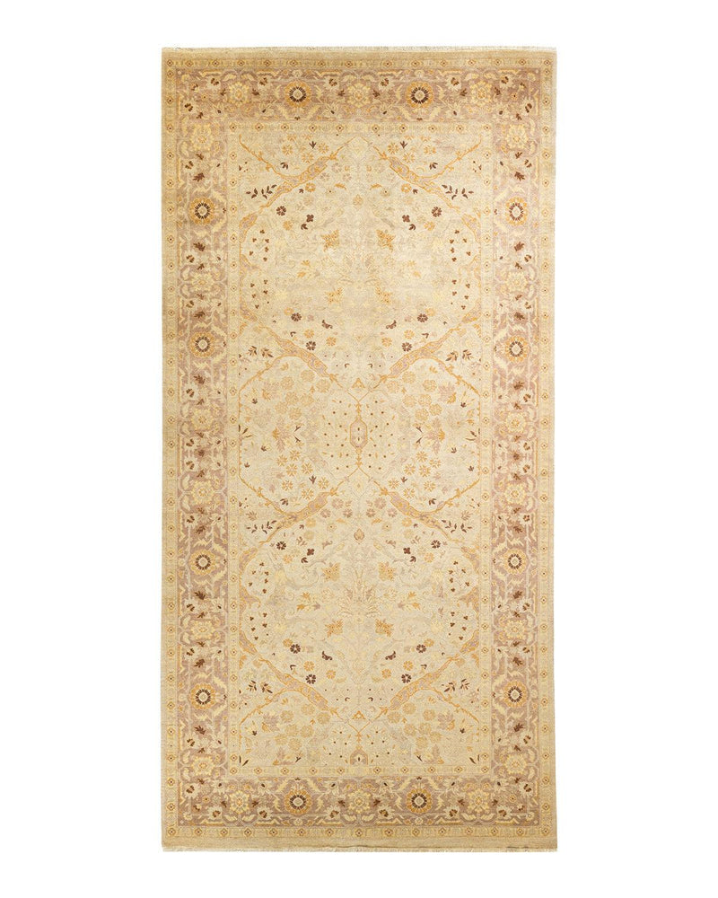 One-of-a-Kind Imported Hand-knotted Area Rug  - Ivory, 6' 2" x 12' 3" - Modern Rug Importers