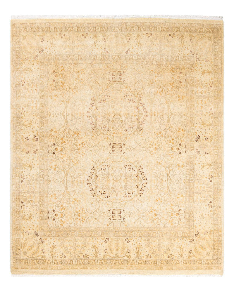 One-of-a-Kind Imported Hand-knotted Area Rug  - Ivory, 6' 2" x 6' 3" - Modern Rug Importers