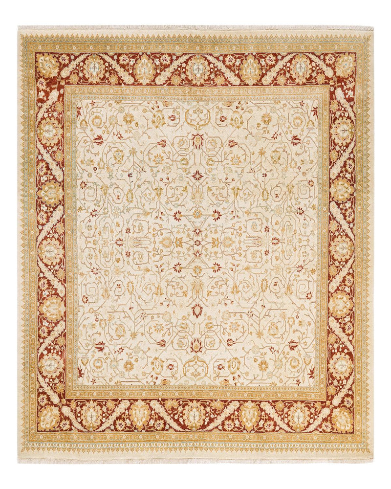 One-of-a-Kind Imported Hand-knotted Area Rug  - Ivory, 6' 2" x 6' 4" - Modern Rug Importers
