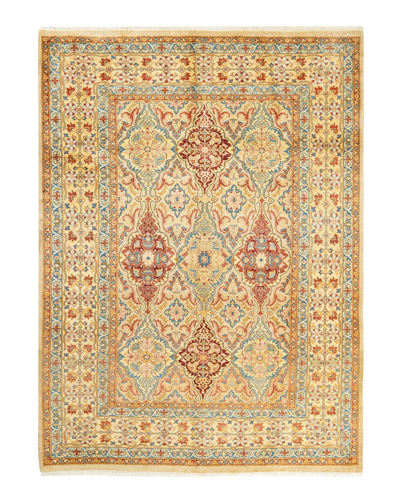 One-of-a-Kind Imported Hand-knotted Area Rug  - Ivory, 6' 2" x 8' 3" - Modern Rug Importers