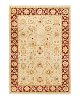 One-of-a-Kind Imported Hand-knotted Area Rug  - Ivory, 6' 2" x 8' 9" - Modern Rug Importers