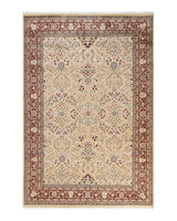 One-of-a-Kind Imported Hand-Knotted Area Rug  - Ivory, 6' 2" x 9' 0" - Modern Rug Importers