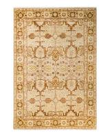 One-of-a-Kind Imported Hand-knotted Area Rug  - Ivory, 6' 2" x 9' 2" - Modern Rug Importers