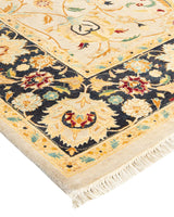 One-of-a-Kind Imported Hand-Knotted Area Rug  - Ivory, 6' 2" x 9' 2" - Modern Rug Importers