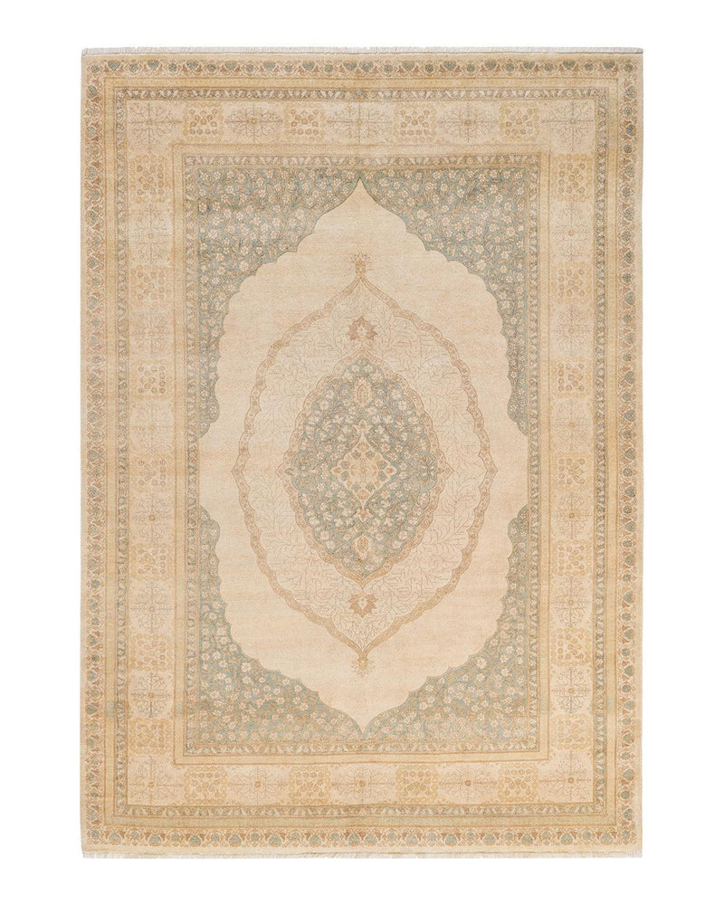 One-of-a-Kind Imported Hand-knotted Area Rug  - Ivory, 6' 3" x 8' 9" - Modern Rug Importers