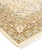 One-of-a-Kind Imported Hand-Knotted Area Rug  - Ivory, 6' 3" x 9' 1" - Modern Rug Importers