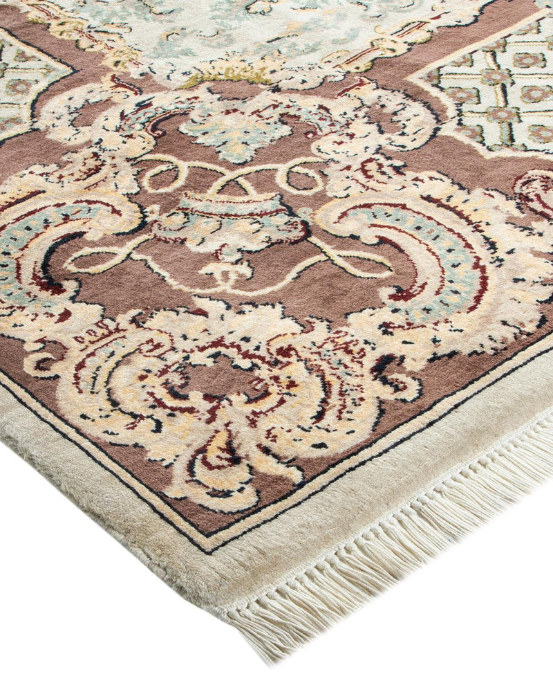 One-of-a-Kind Imported Hand-Knotted Area Rug  - Ivory, 6' 3" x 9' 2" - Modern Rug Importers