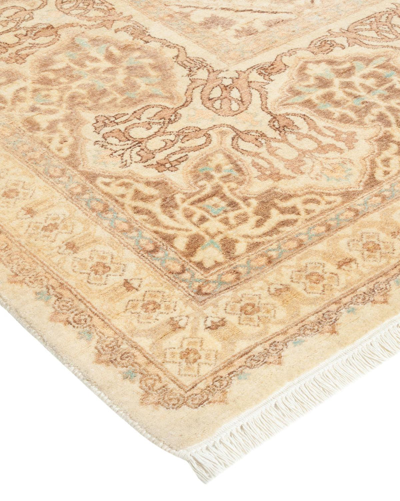 One-of-a-Kind Imported Hand-knotted Area Rug  - Ivory, 6' 3" x 9' 5" - Modern Rug Importers