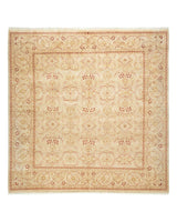 One-of-a-Kind Imported Hand-knotted Area Rug  - Ivory, 6' 5" x 6' 5" - Modern Rug Importers