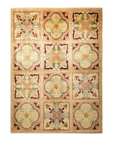 One-of-a-Kind Imported Hand-knotted Area Rug  - Ivory, 6' 6" x 8' 9" - Modern Rug Importers