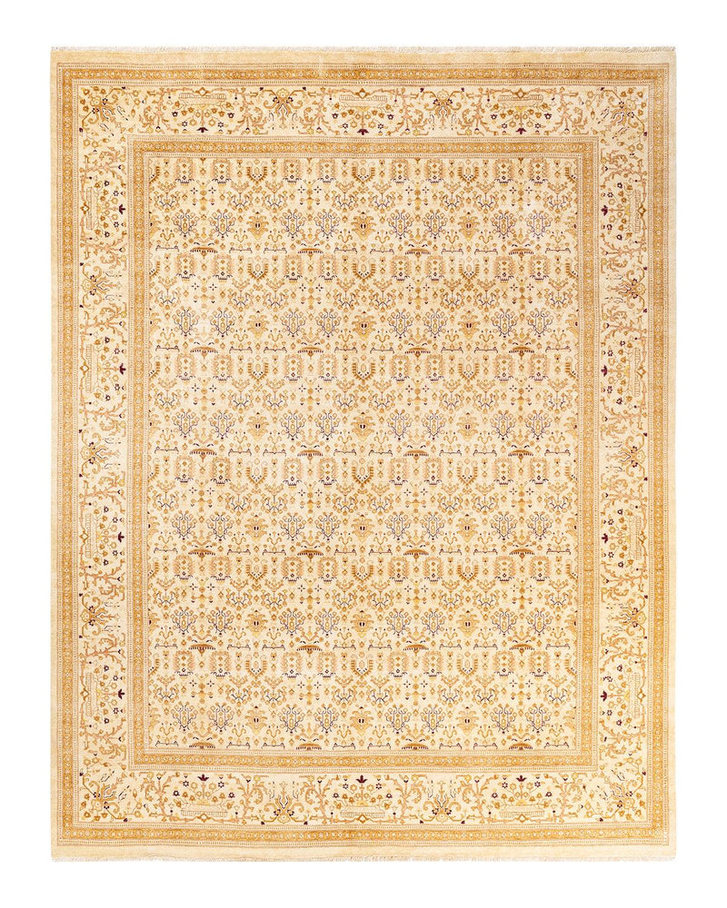One-of-a-Kind Imported Hand-Knotted Area Rug  - Ivory, 7' 10" x 10' 1" - Modern Rug Importers