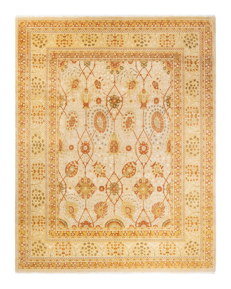 One-of-a-Kind Imported Hand-Knotted Area Rug  - Ivory, 8' 0" x 10' 2" - Modern Rug Importers