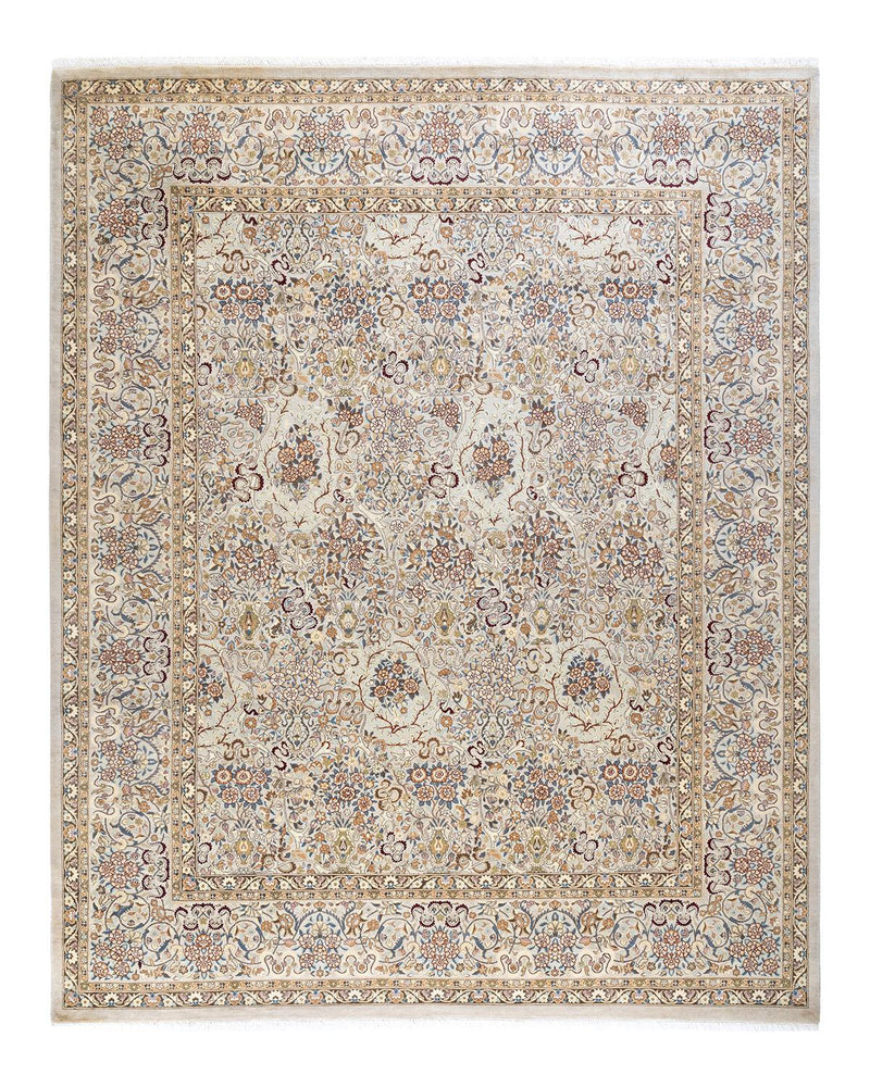 One-of-a-Kind Imported Hand-knotted Area Rug  - Ivory,  8' 1" x 10' 0" - Modern Rug Importers