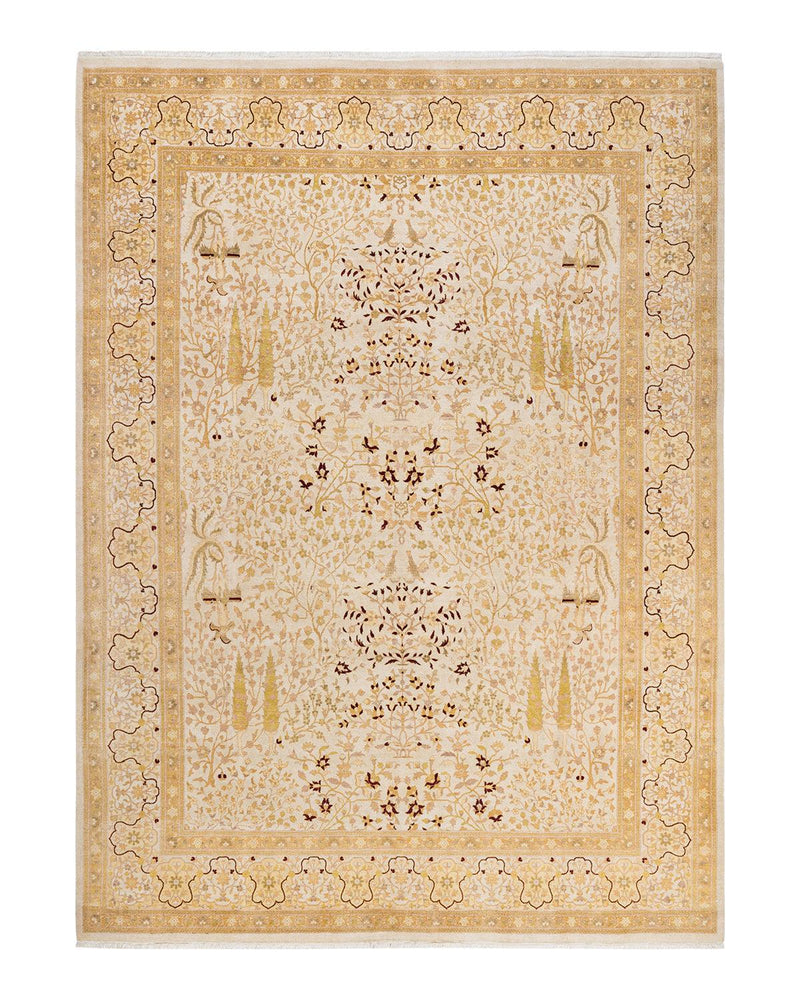 One-of-a-Kind Imported Hand-knotted Area Rug  - Ivory, 8' 1" x 10' 10" - Modern Rug Importers
