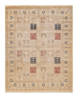 One-of-a-Kind Imported Hand-Knotted Area Rug  - Ivory,  8' 1" x 10' 4" - Modern Rug Importers