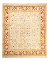 One-of-a-Kind Imported Hand-knotted Area Rug  - Ivory, 8' 1" x 8' 5" - Modern Rug Importers