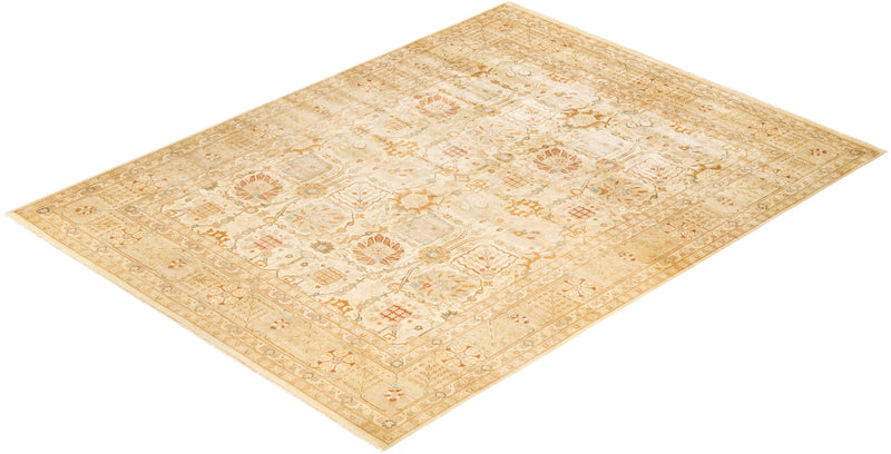 One-of-a-Kind Imported Hand-knotted Area Rug  - Ivory,  8' 10" x 11' 10" - Modern Rug Importers