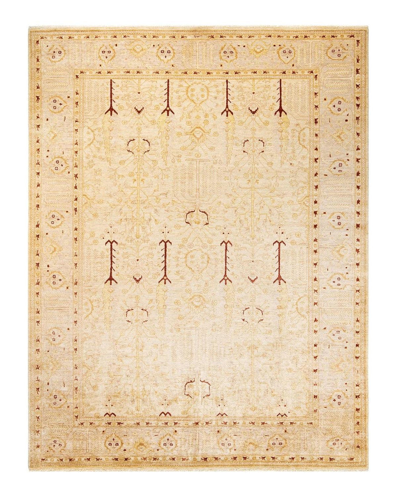 One-of-a-Kind Imported Hand-knotted Area Rug  - Ivory, 8' 10" x 11' 7" - Modern Rug Importers