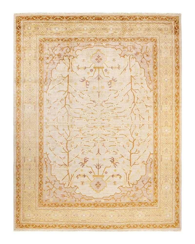 One-of-a-Kind Imported Hand-Knotted Area Rug  - Ivory, 8' 10" x 11' 8" - Modern Rug Importers