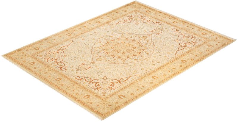 One-of-a-Kind Imported Hand-knotted Area Rug  - Ivory, 8' 10" x 12' 0" - Modern Rug Importers
