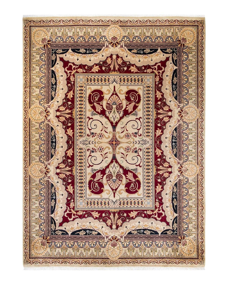 One-of-a-Kind Imported Hand-Knotted Area Rug  - Ivory, 8' 10" x 12' 3" - Modern Rug Importers
