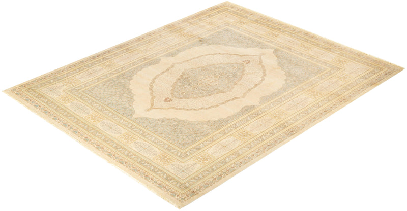 One-of-a-Kind Imported Hand-knotted Area Rug  - Ivory,  8' 2" x 10' 2" - Modern Rug Importers