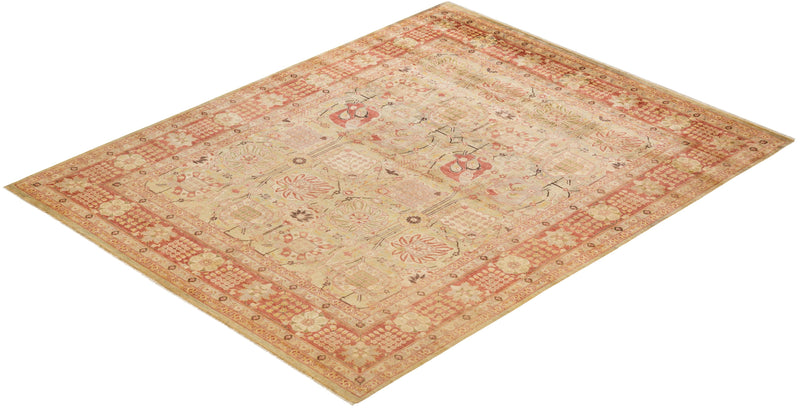 One-of-a-Kind Imported Hand-Knotted Area Rug  - Ivory, 8' 2" x 10' 2" - Modern Rug Importers