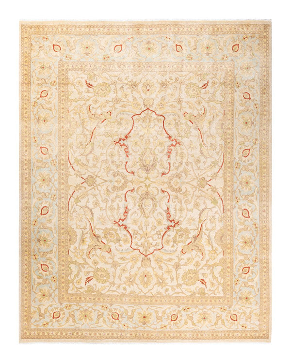 One-of-a-Kind Imported Hand-Knotted Area Rug  - Ivory, 8' 2" x 10' 4" - Modern Rug Importers
