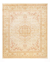 One-of-a-Kind Imported Hand-knotted Area Rug  - Ivory,  8' 3" x 10' 2" - Modern Rug Importers