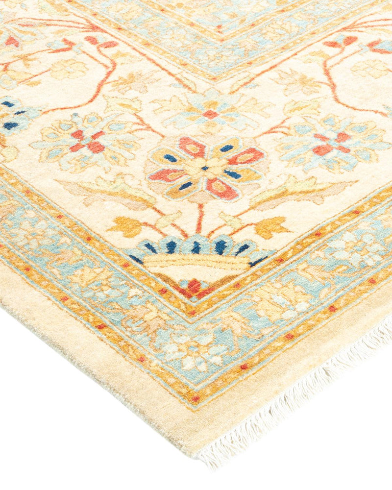 One-of-a-Kind Imported Hand-Knotted Area Rug  - Ivory, 8' 3" x 10' 2" - Modern Rug Importers