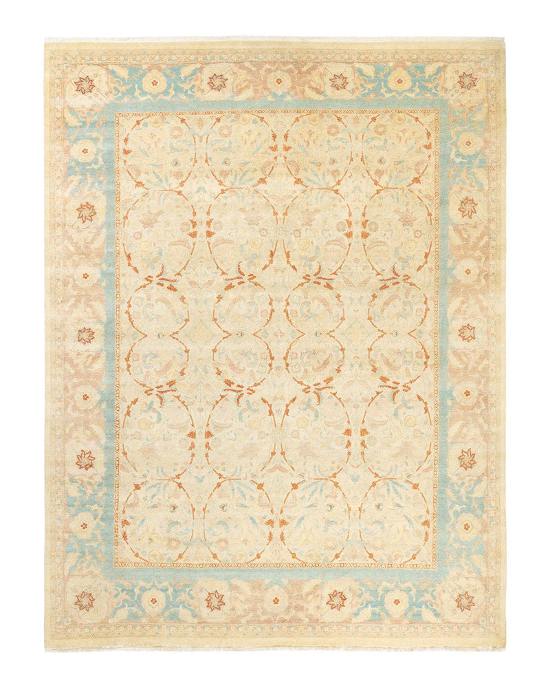 One-of-a-Kind Imported Hand-knotted Area Rug  - Ivory, 8' 3" x 10' 9" - Modern Rug Importers