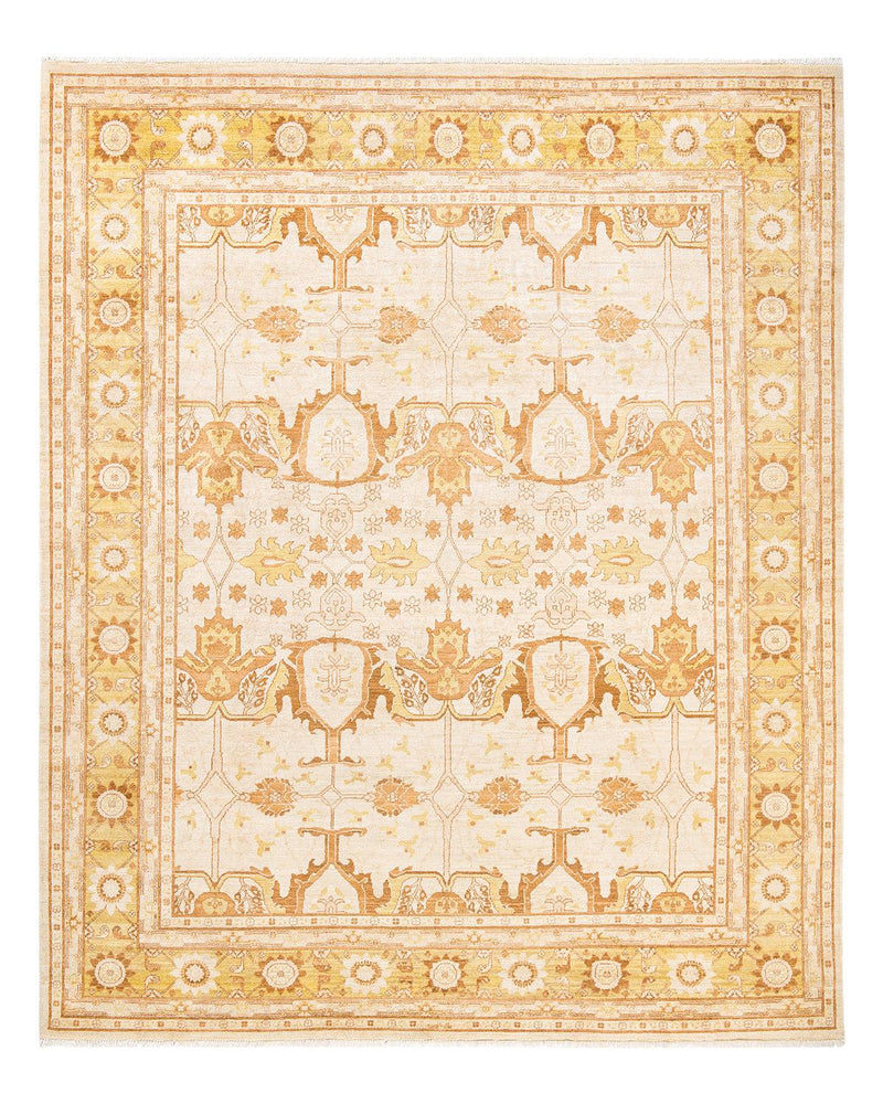 One-of-a-Kind Imported Hand-knotted Area Rug  - Ivory,  8' 3" x 9' 10" - Modern Rug Importers