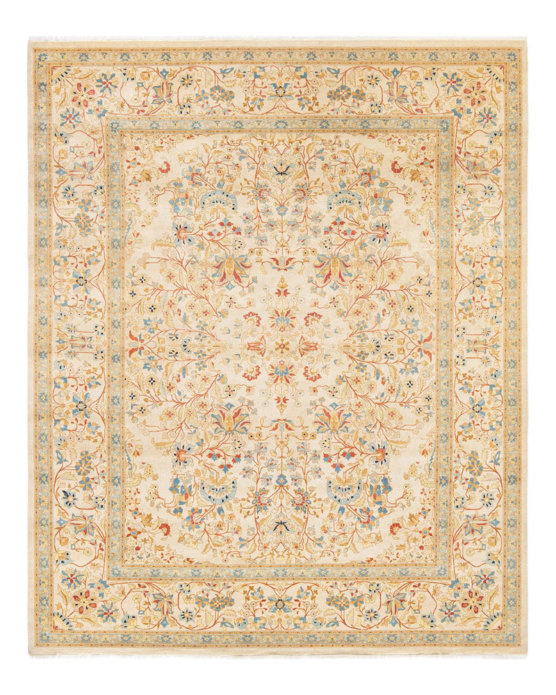 One-of-a-Kind Imported Hand-knotted Area Rug  - Ivory, 8' 4" x 10' 2" - Modern Rug Importers