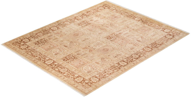 One-of-a-Kind Imported Hand-Knotted Area Rug  - Ivory, 8' 4" x 10' 4" - Modern Rug Importers