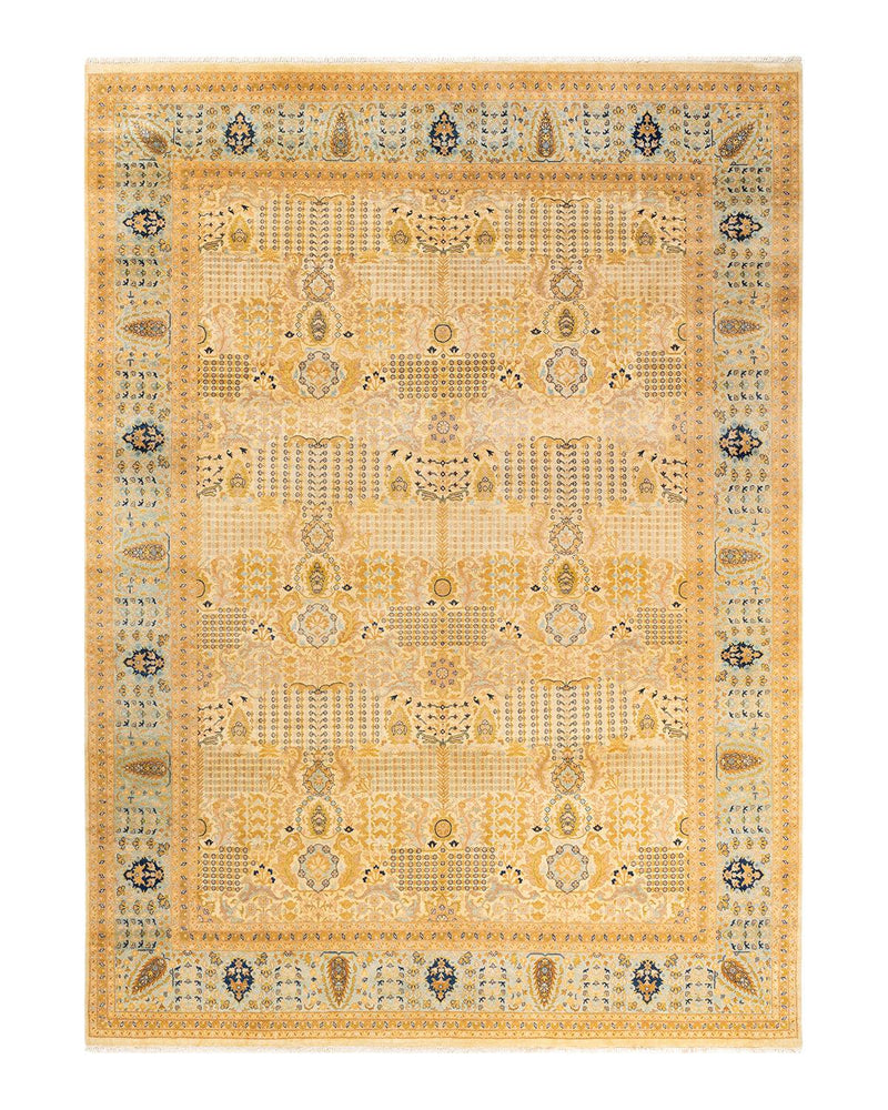 One-of-a-Kind Imported Hand-knotted Area Rug  - Ivory, 8' 9" x 12' 1" - Modern Rug Importers