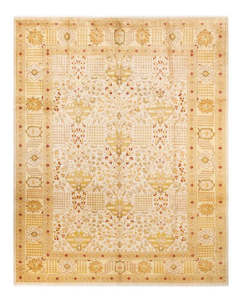 One-of-a-Kind Imported Hand-Knotted Area Rug  - Ivory, 9' 0" x 11' 10" - Modern Rug Importers