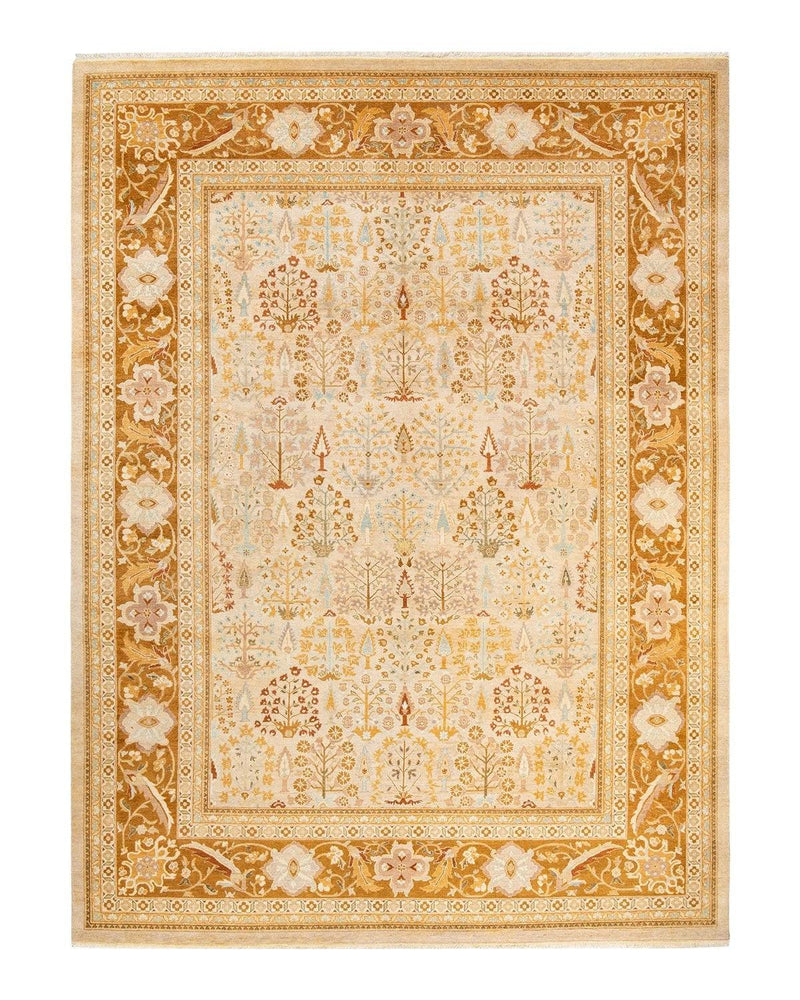 One-of-a-Kind Imported Hand-knotted Area Rug  - Ivory, 9' 0" x 12' 1" - Modern Rug Importers