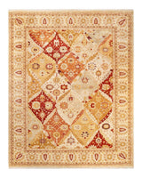 One-of-a-Kind Imported Hand-Knotted Area Rug  - Ivory, 9' 1" x 12' 1" - Modern Rug Importers