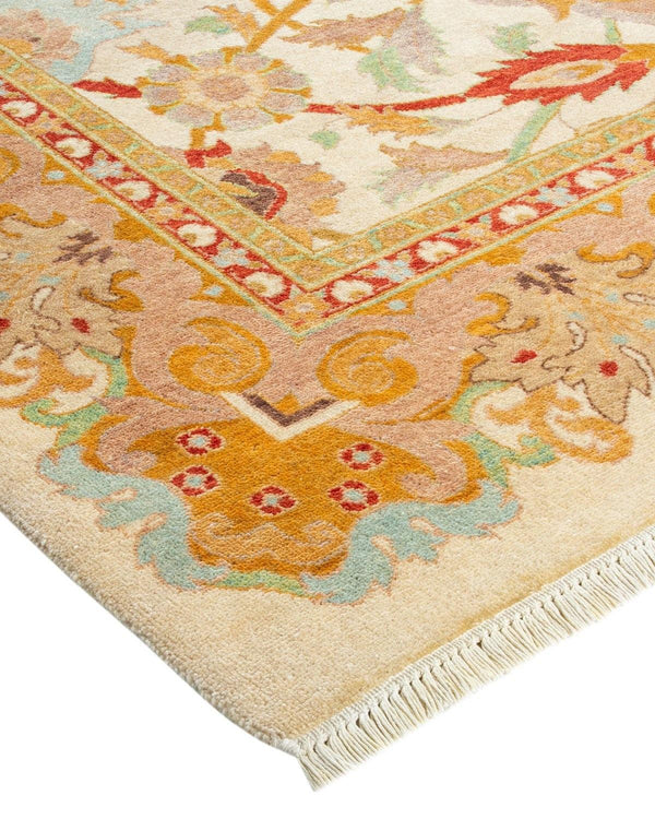 One-of-a-Kind Imported Hand-Knotted Area Rug  - Ivory, 9' 1" x 12' 2" - Modern Rug Importers